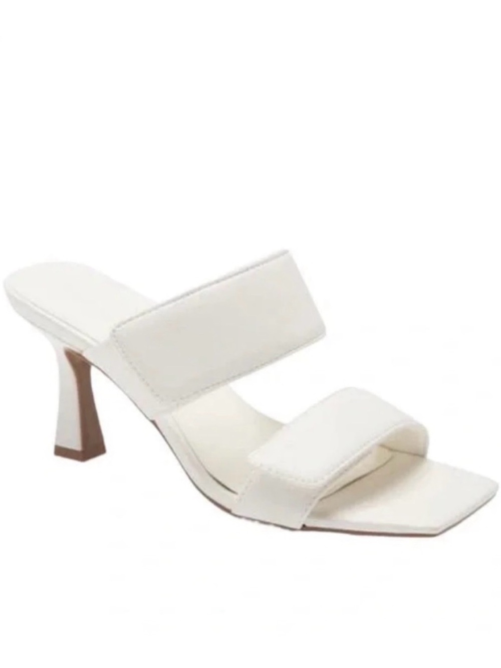 Open Edit Square-Toe Heel Mules